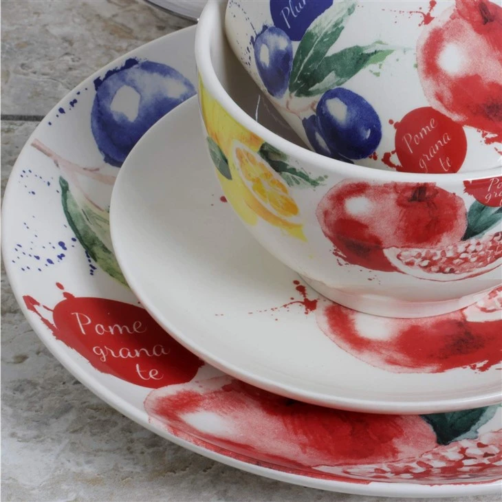 Applique Fruit Pattern Tableware Set