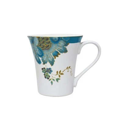 Turquoise Floral Ceramic Dinnerware Set